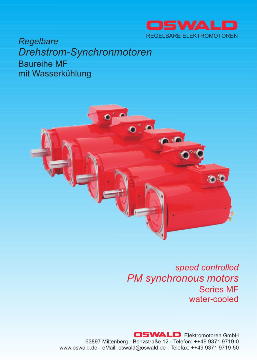 Speed controlled - PM synchronous motors - Oswald Elektromotoren