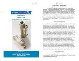 Clark Sonic Series CSLFB Brass Ultrasonic Liquid Flow ...