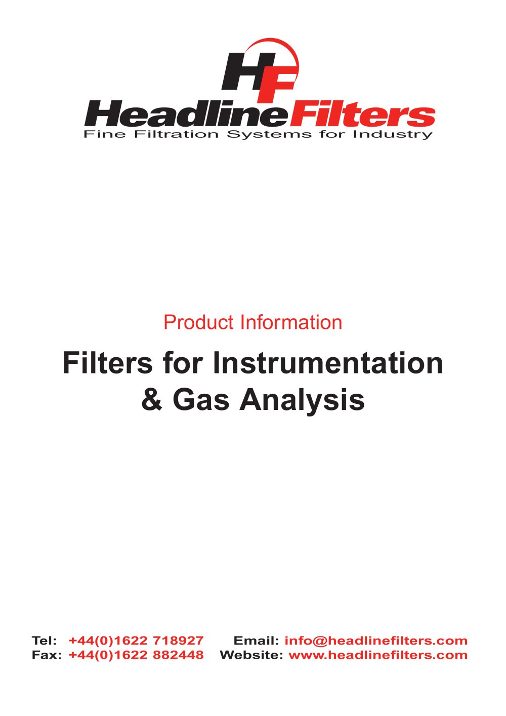 Filters for Instrumentation and Gas Analysis - Headline Filters