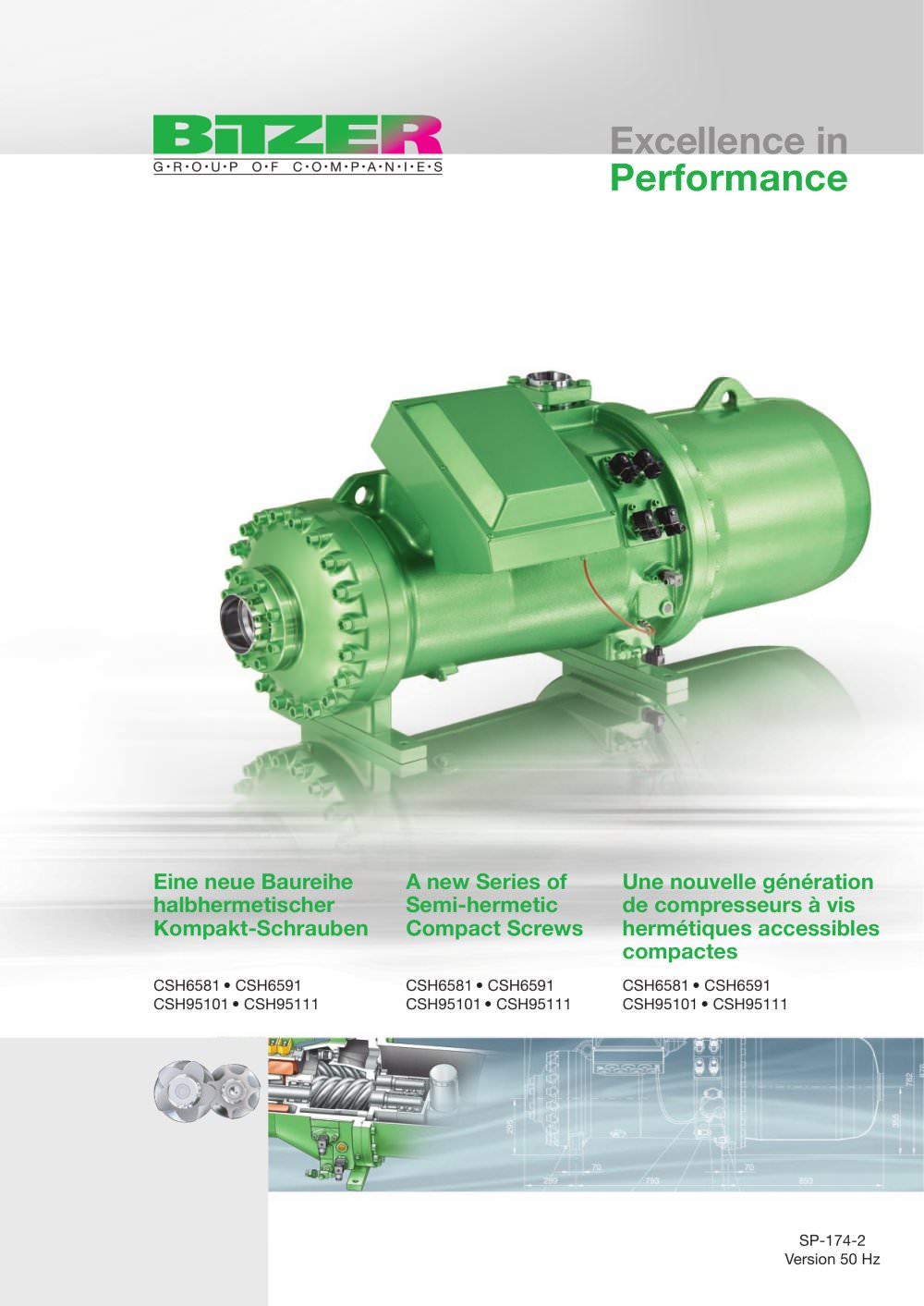 A new series of semi-hermetic compact screws SP-174-2 - BITZER