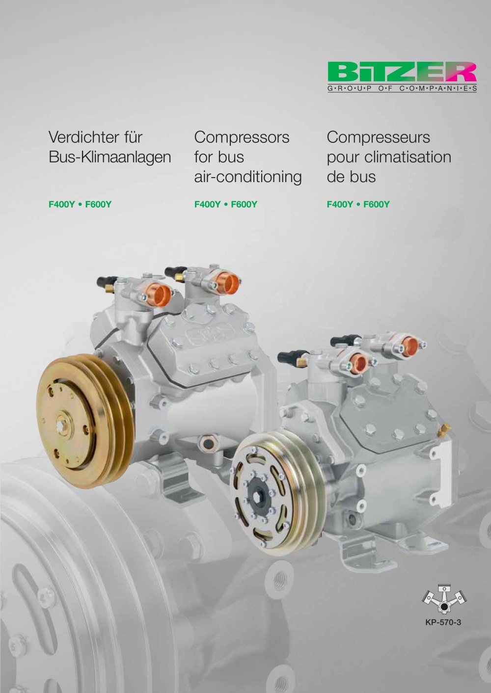 Compressors for Bus Air-Conditioning F400Y - F600Y  KP-570-3 - BITZER