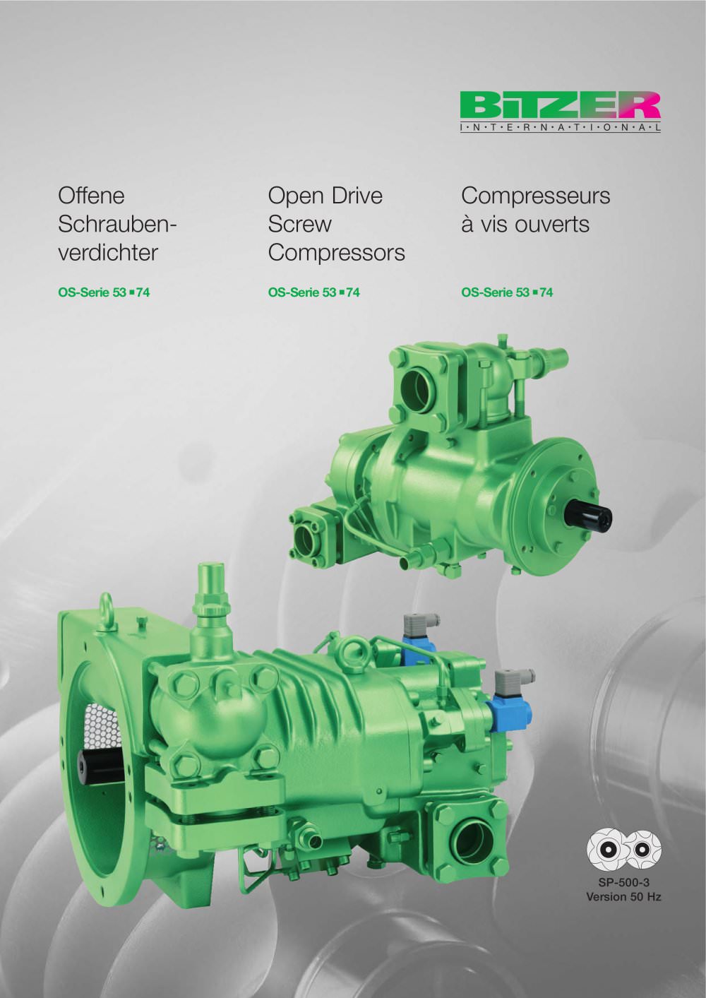 Open Drive Screw Compressors - OS53./OS74.  SP-500-3 - BITZER