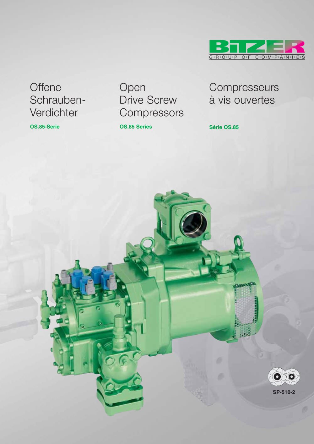 Open Drive Screw Compressors - OS85-Series  SP-510-2 - BITZER