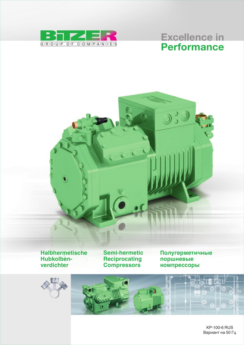 Semi-hermetic Recip. Compressors KP-100-6-rus - BITZER