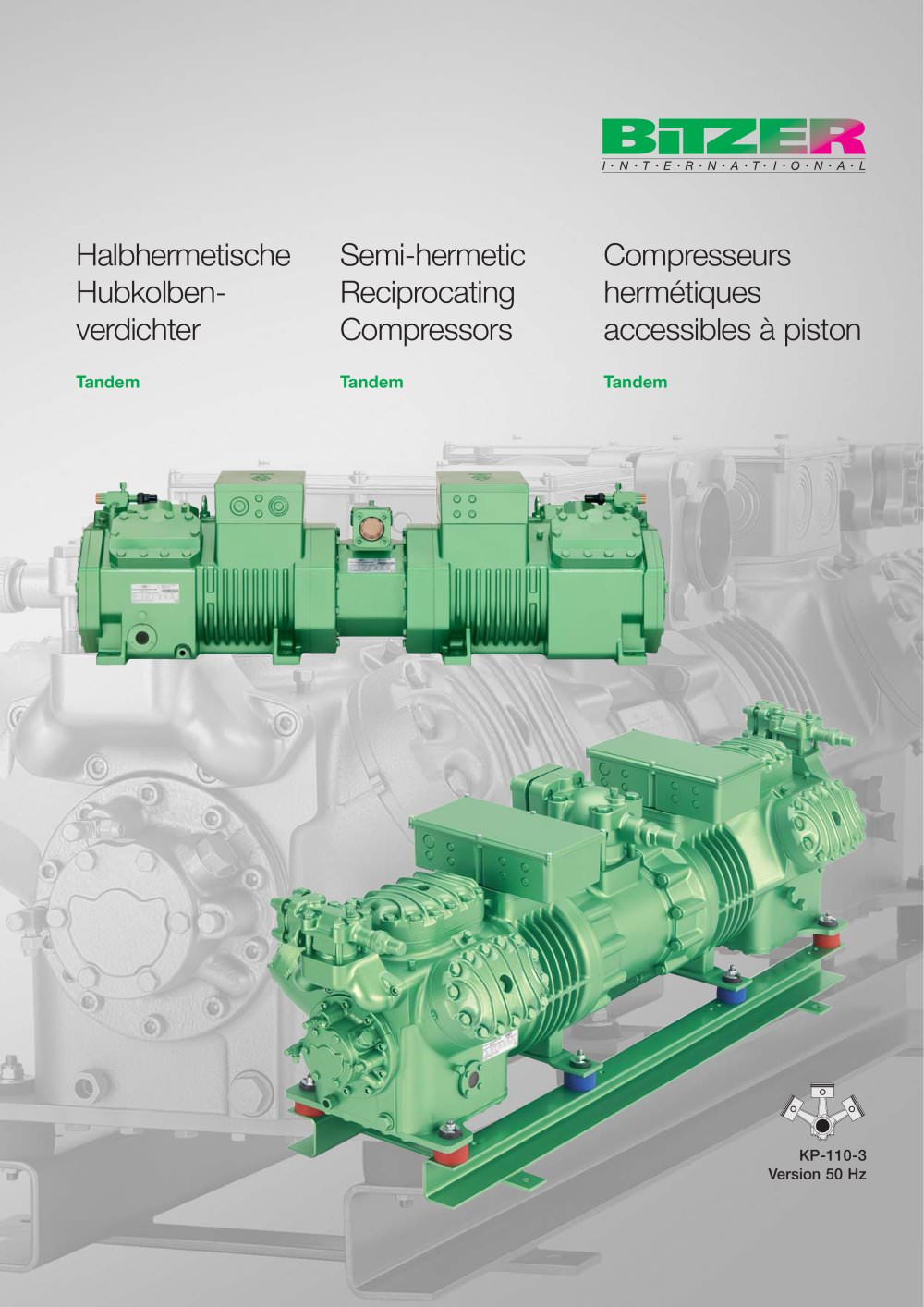 Semi-hermetic Recip. Compressors Tandem KP-110-3 - BITZER