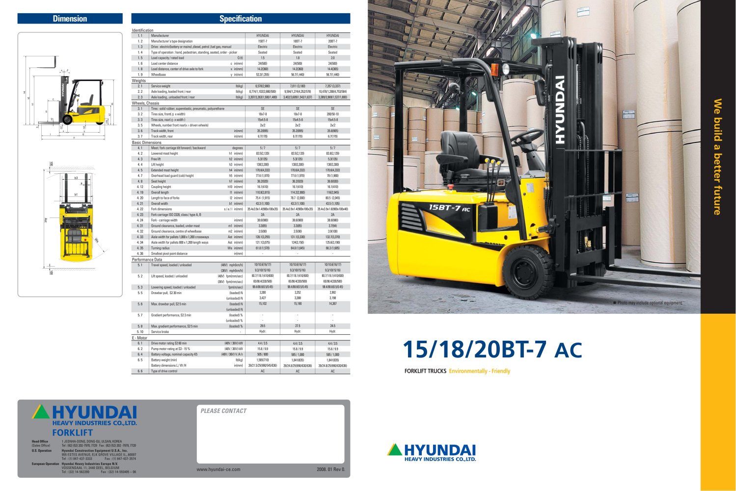 15/18/20BT-7 AC - HYUNDAI HEAVY INDUSTRIES