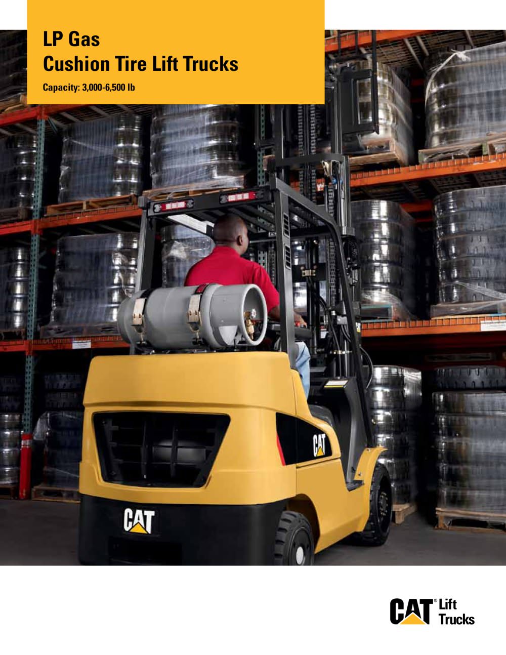 3,000-6,500 lb Capacity LP Gas Cushion Tire - Cat Lift Trucks