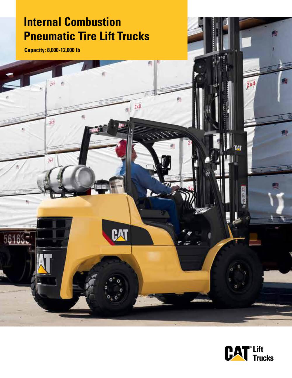8,000-12,000 lb Capacity Internal Combustion Pneumatic Tire - Cat Lift Trucks