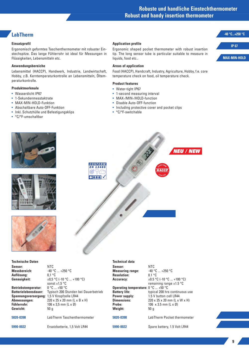 Insertion thermometer LabTherm - Dostmann electronic