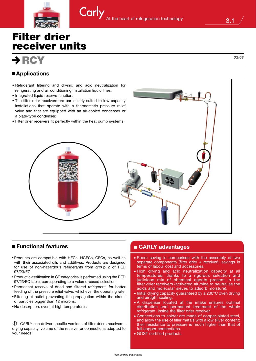 Filter drier receiver units - CARLY