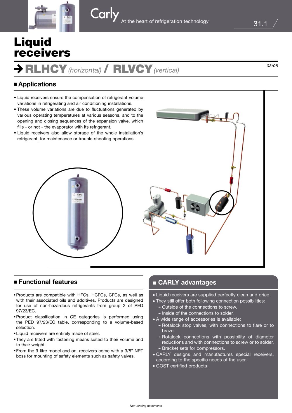 Liquid receivers - CARLY