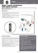 Water cooled condensers with liquid receiver