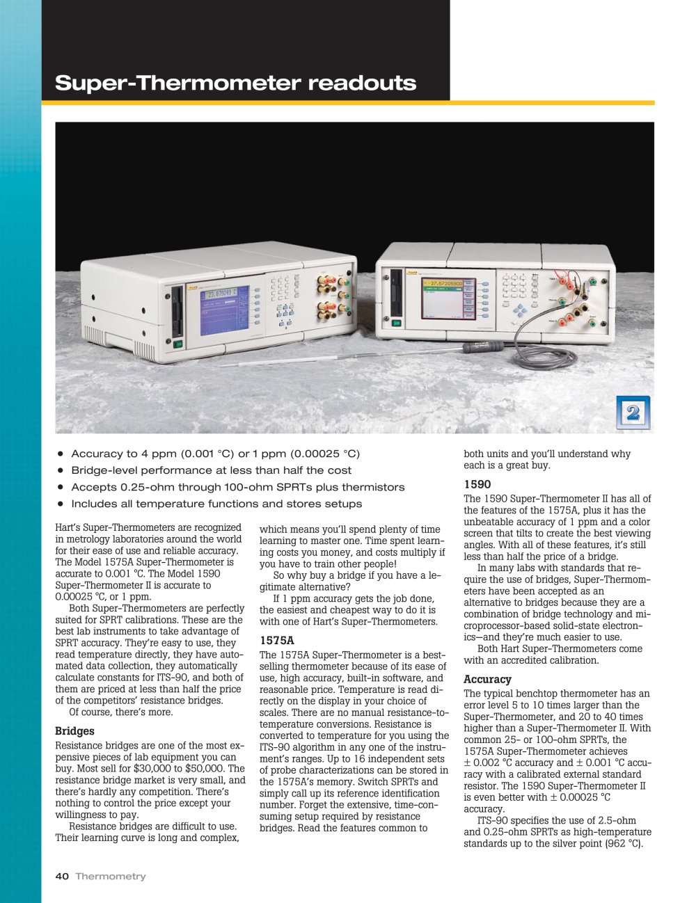 Super-Thermometer Readouts - 1575A and 1590 - Fluke Calibration Instruments - Hart Scientific