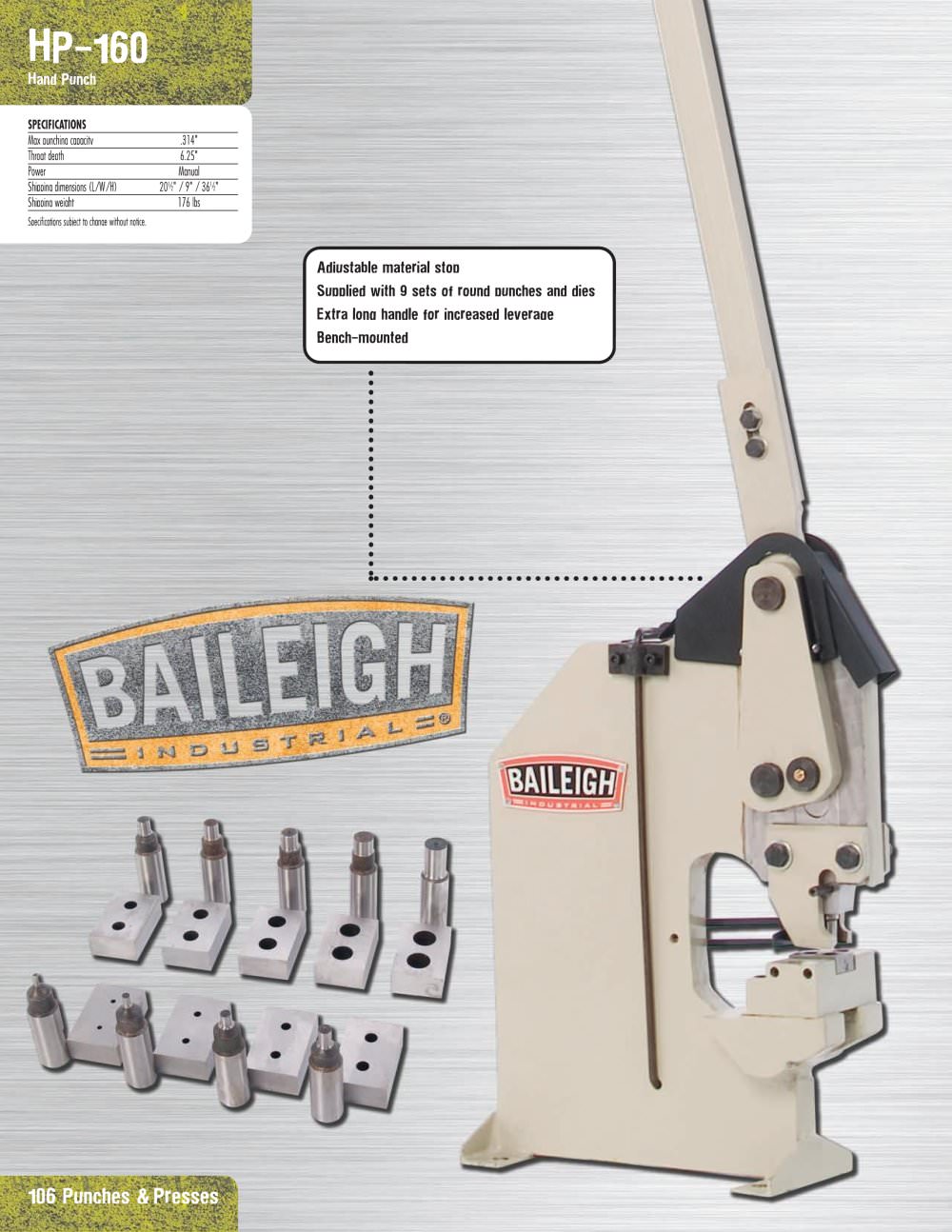 Punches and Presses-WCC - Baileigh Industrial