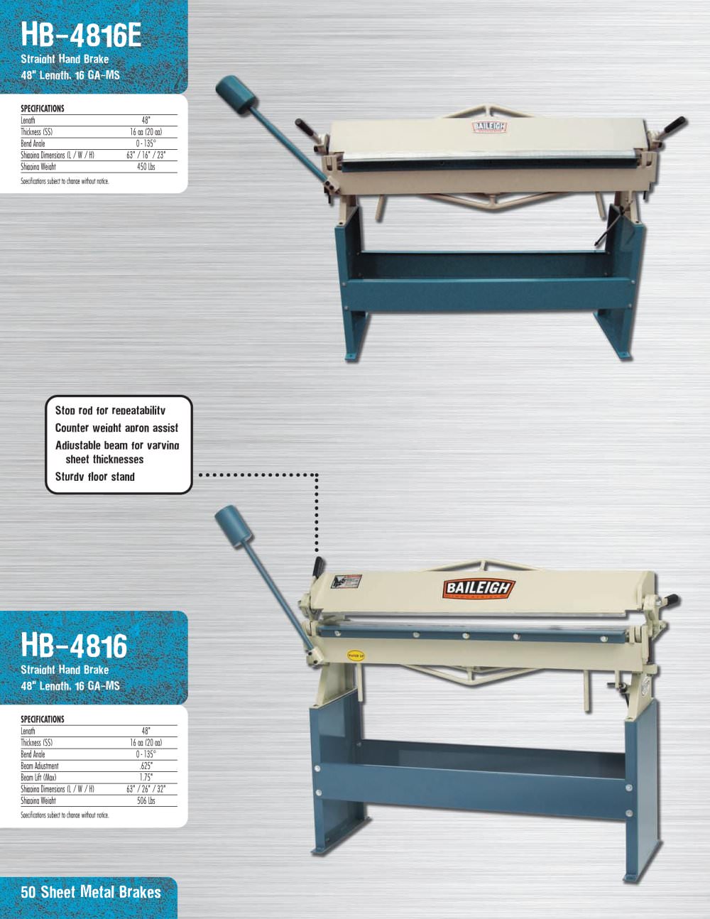 Sheet Metal Brakes-Rooke - Baileigh Industrial