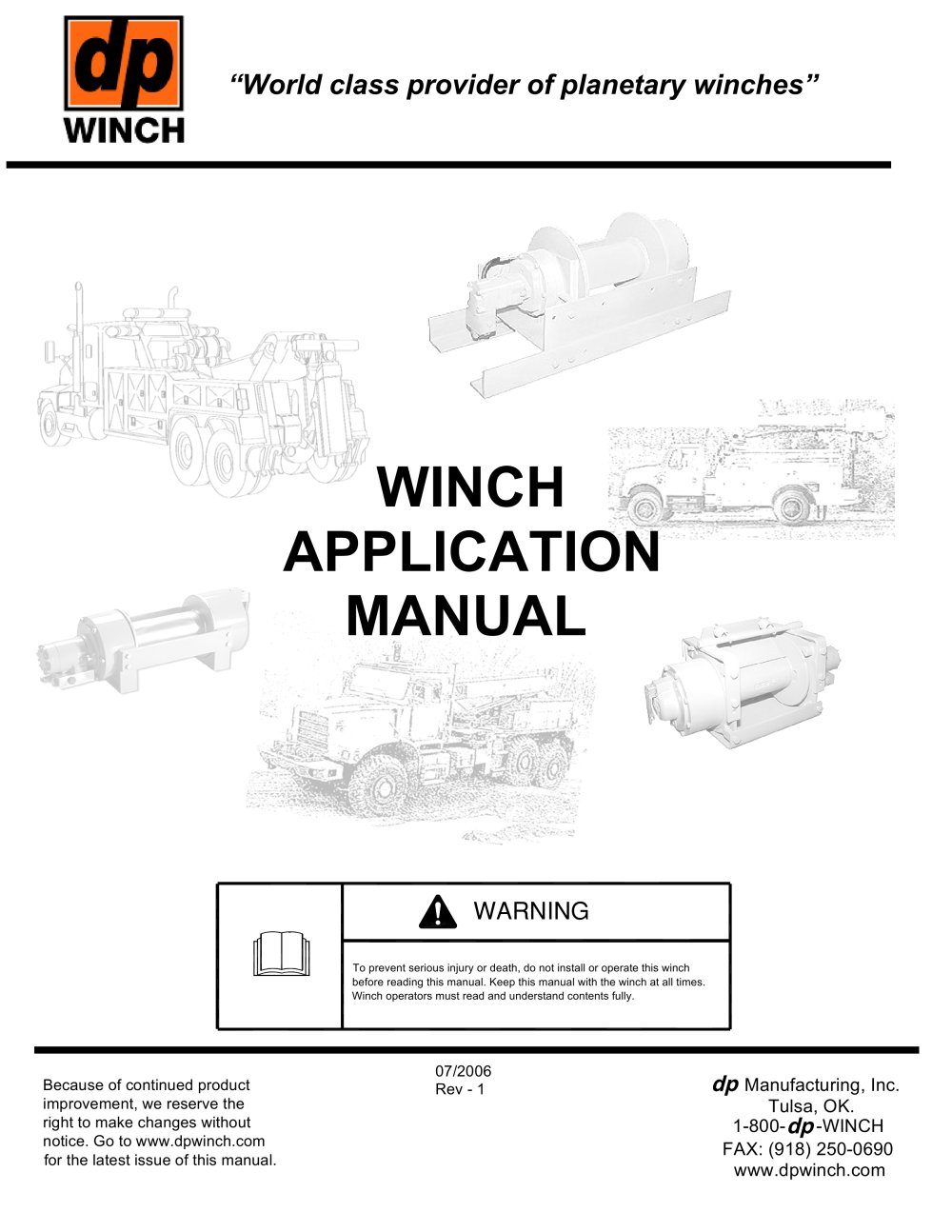 Winch application manual - Tulsa Winch