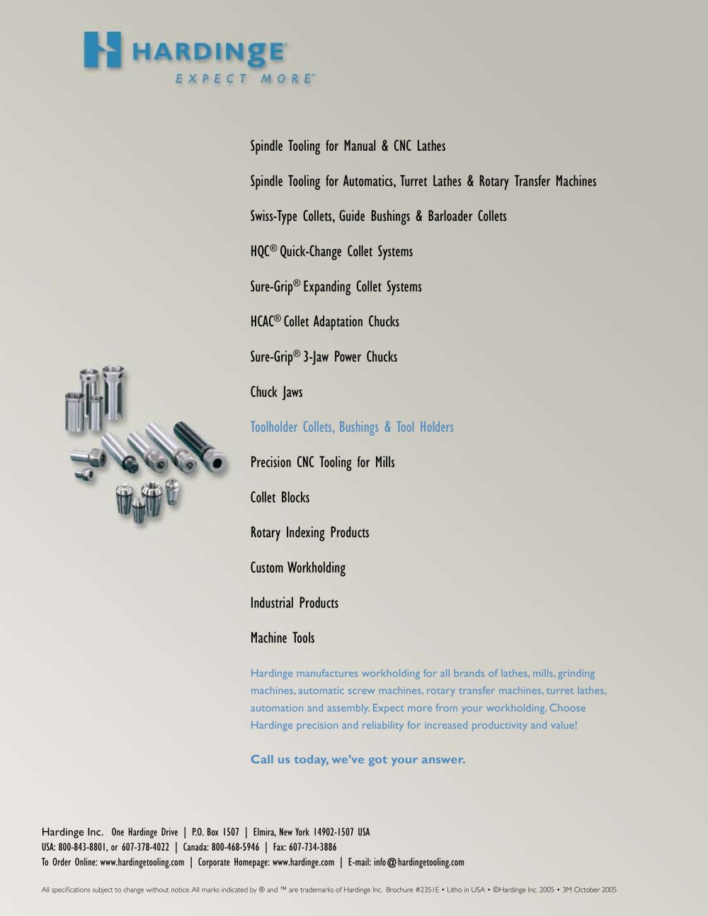 Hardinge Workholding - 98806, 4825, 161223, 39726, 81093, 208435