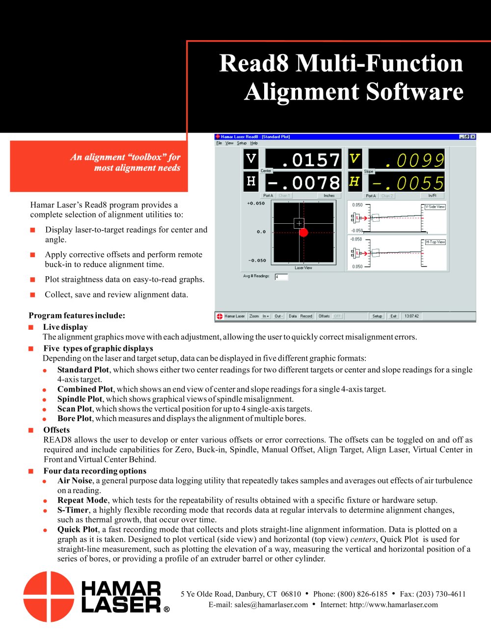 Read8 Multi-Function Alignment Software - Hamar Laser