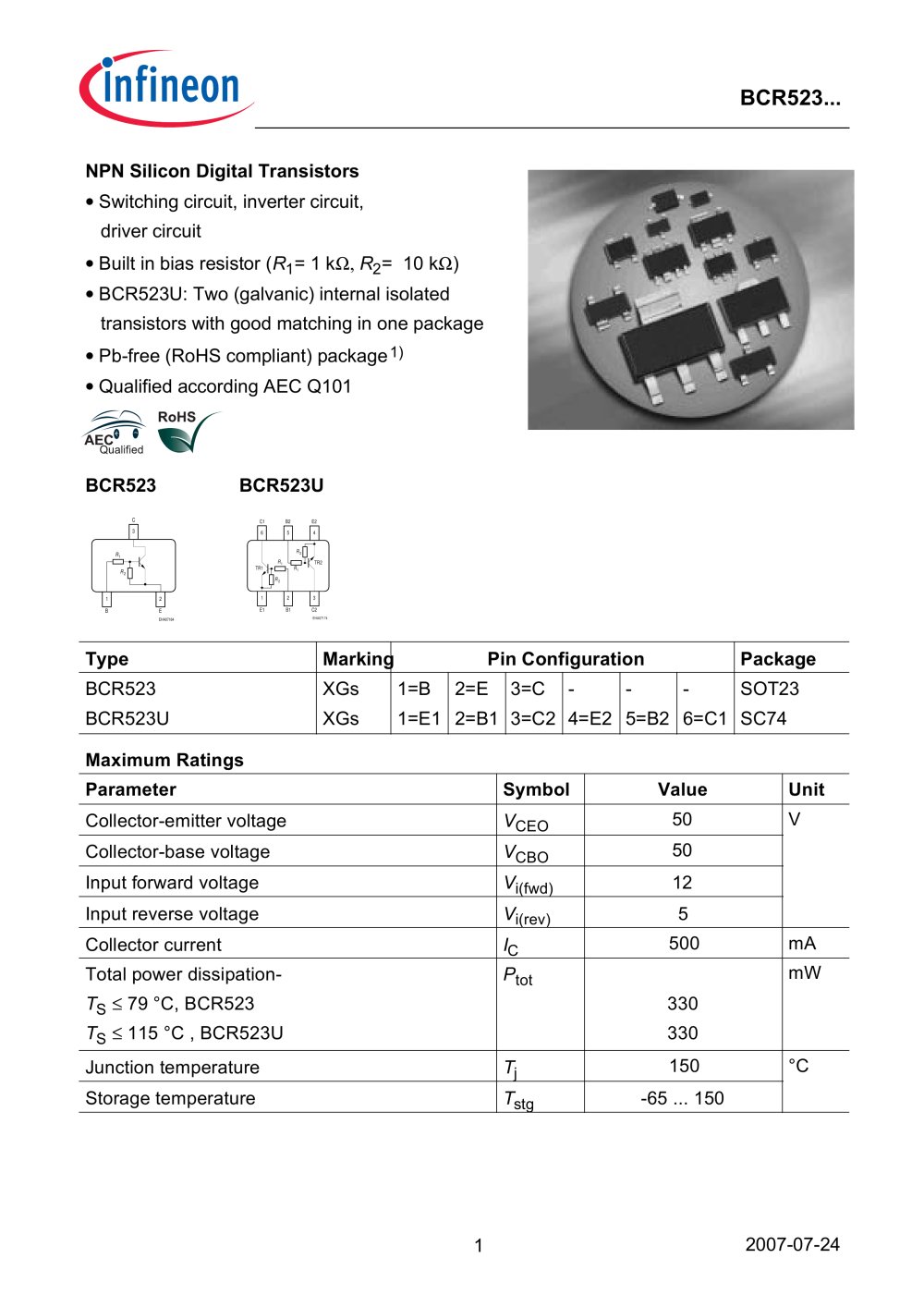 Dual Ic - Infineon Technologies - Sensors