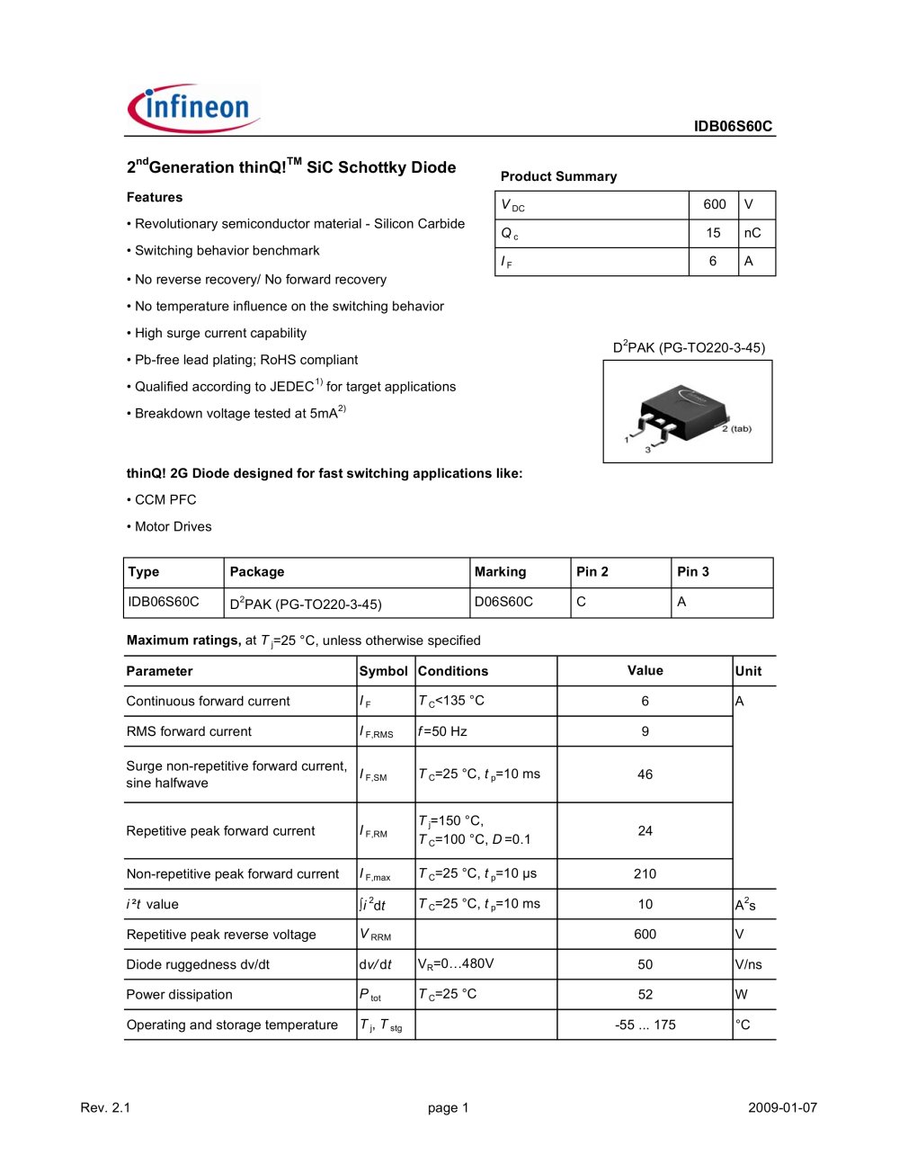 Schottky Diodes - Infineon Technologies - Sensors