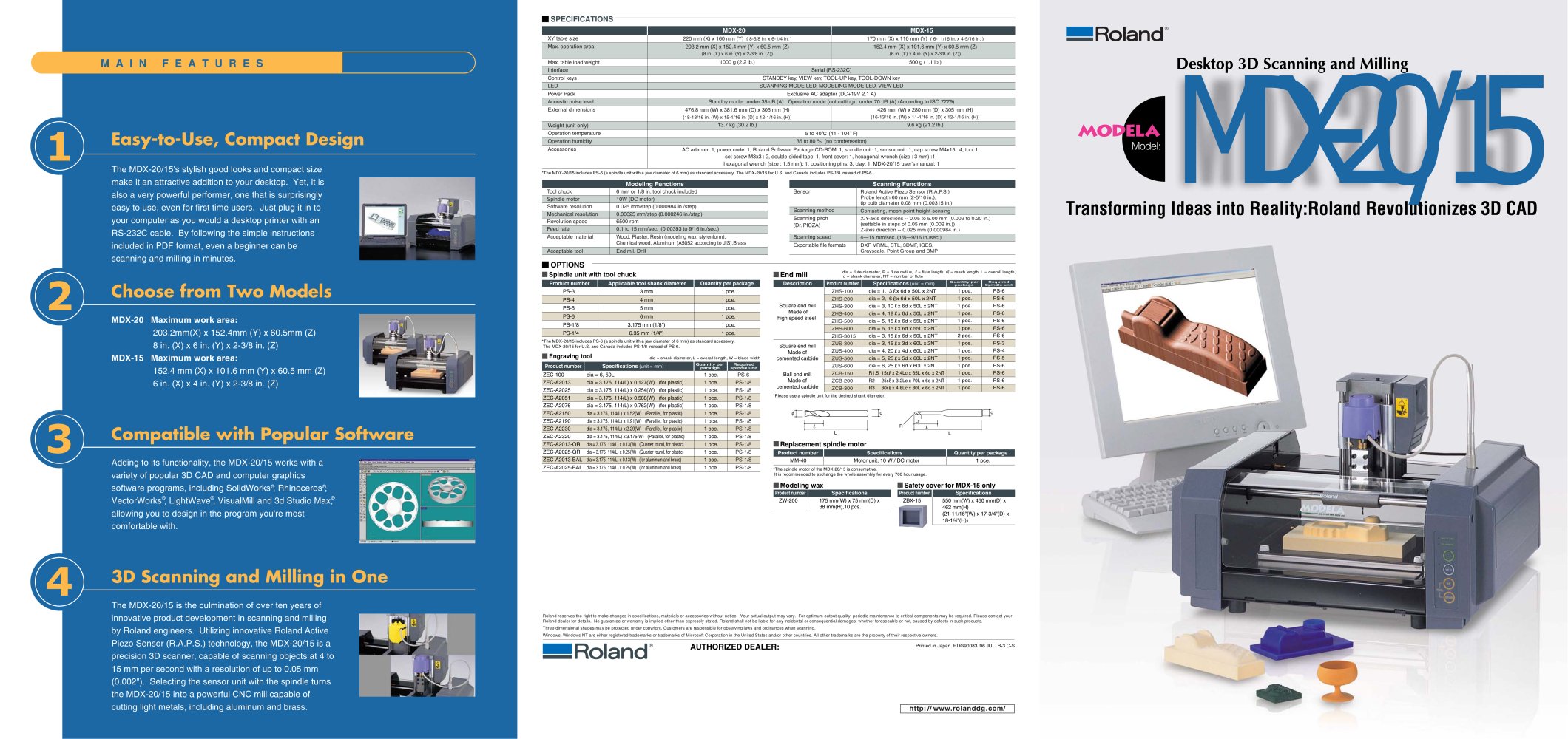 3D Scanners MDX-20 - ROLAND