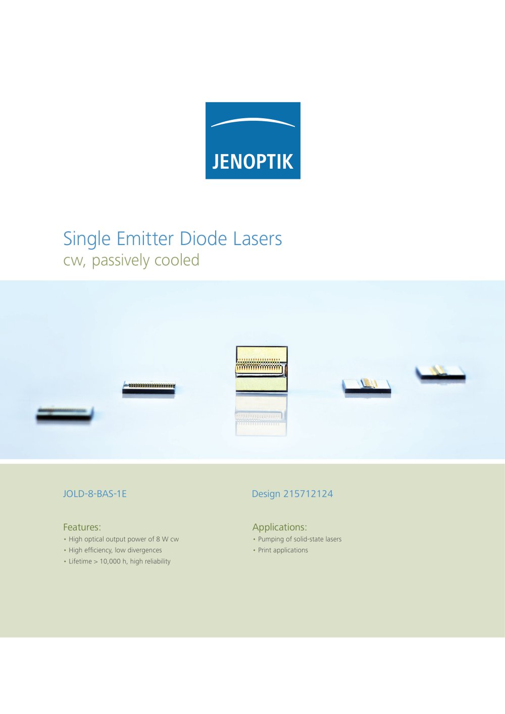 data sheets - diode laser (open heat sink packages) - JENOPTIK Laser GmbH