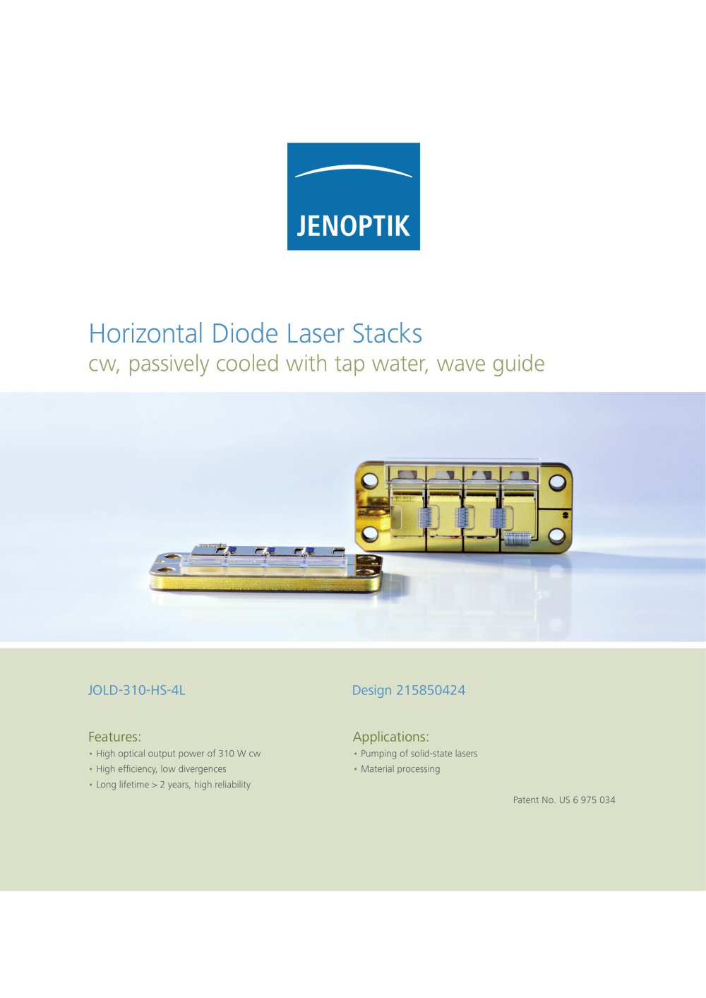 data sheets - diode laser stacks - JENOPTIK Laser GmbH