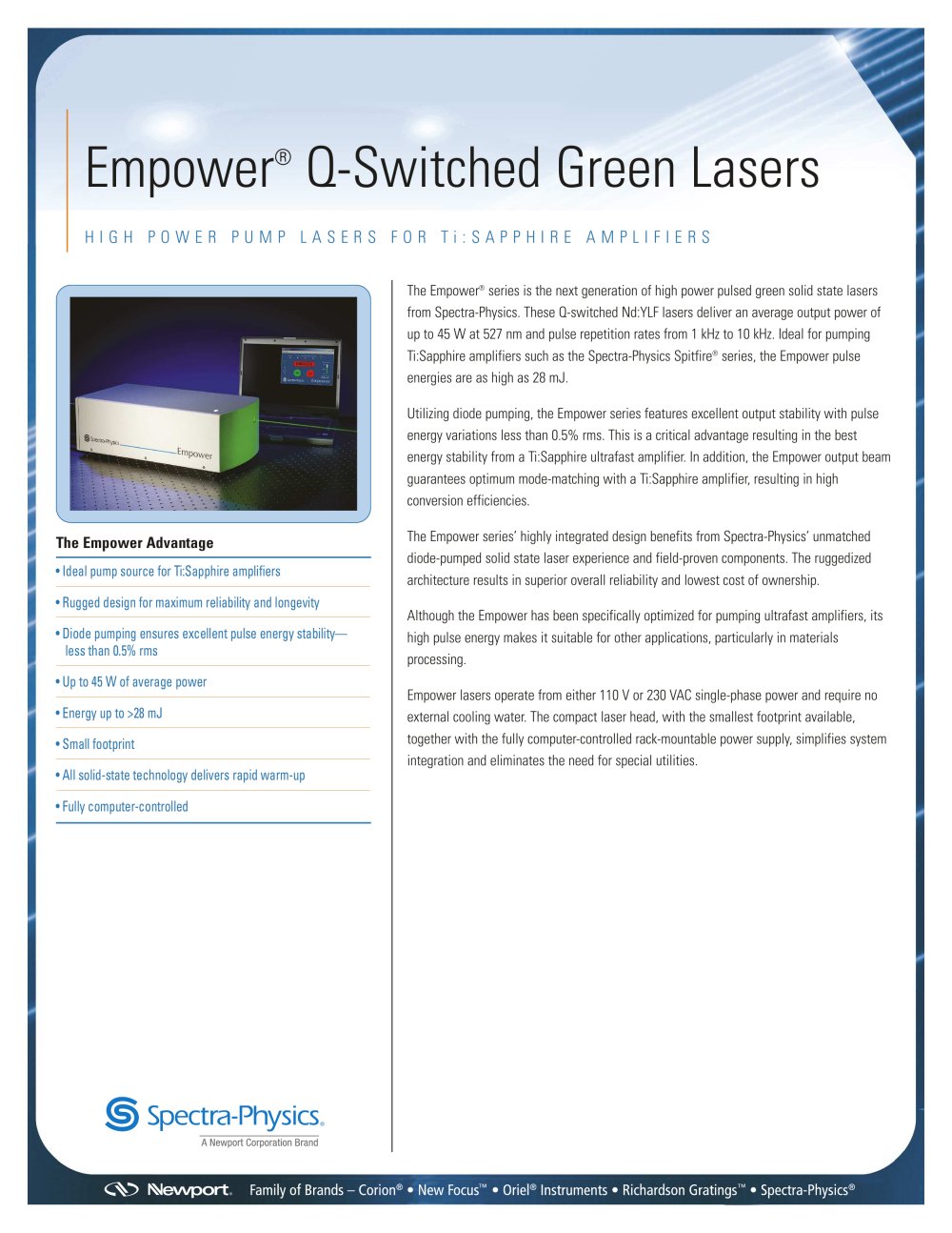 Empower&reg; Q-Switched Laser - Newport / Spectra-Physics