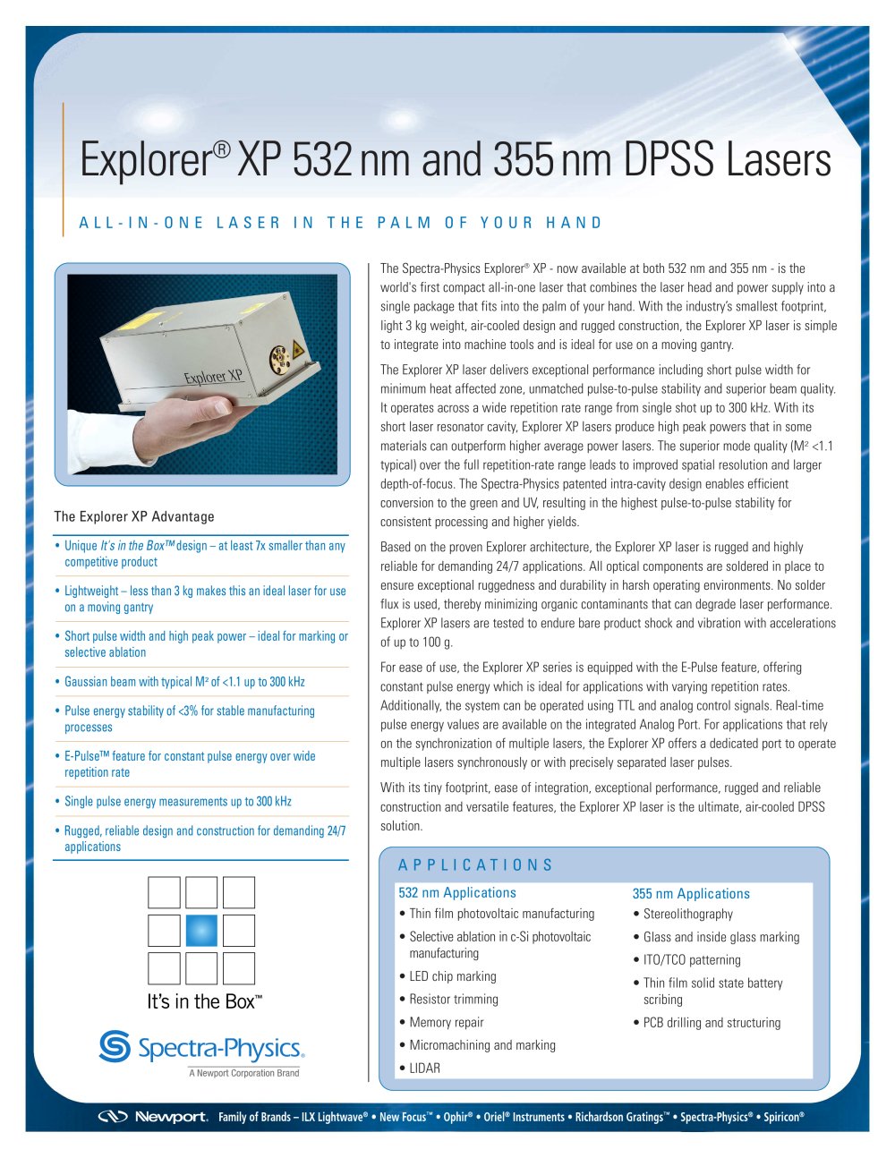 Explorer - Newport / Spectra-Physics
