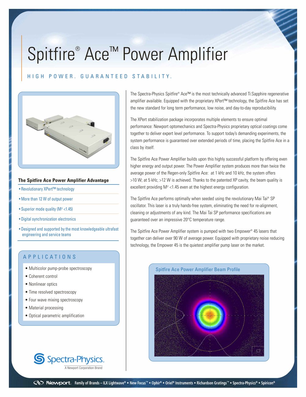 Spitfire&reg; Pro XP Ultrafast Amplifier - Newport / Spectra-Physics
