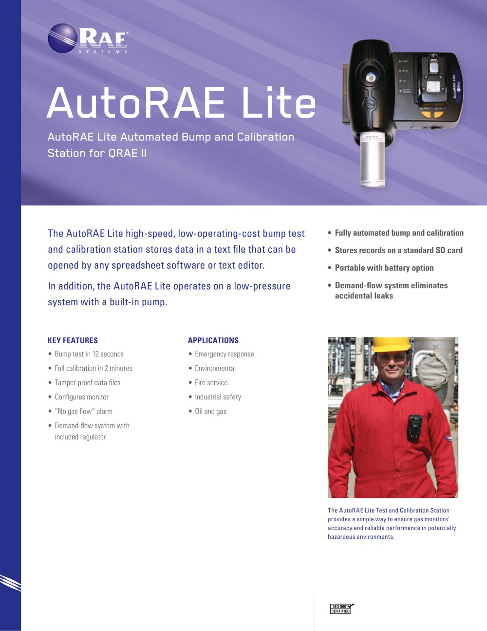 AutoRAE Lite Datasheet - RAE Systems Inc