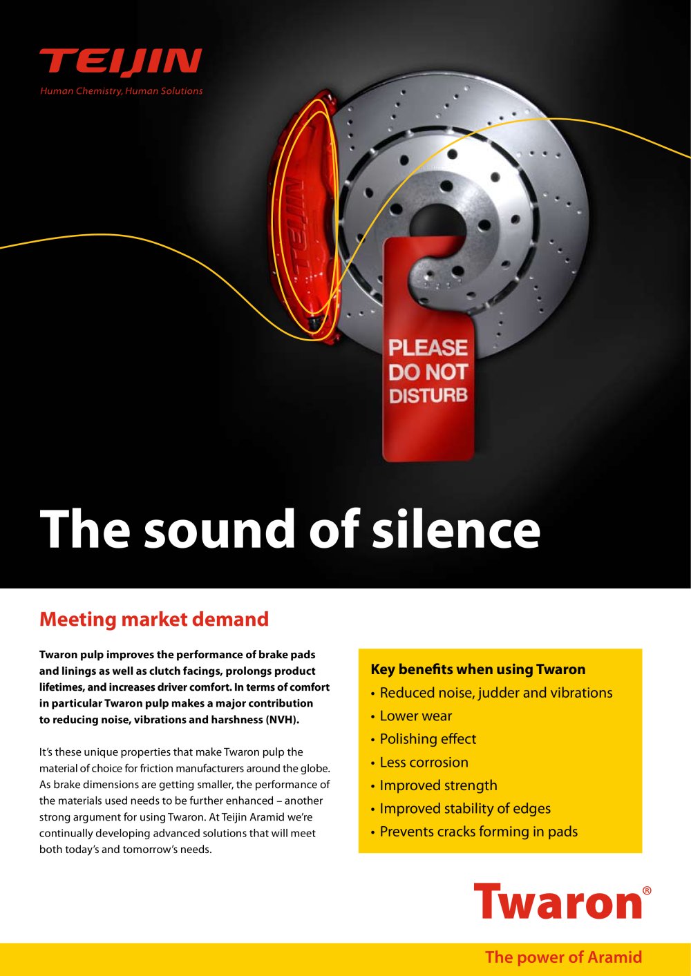 Teijin Aramid friction leaflet - TEIJIN ARAMID