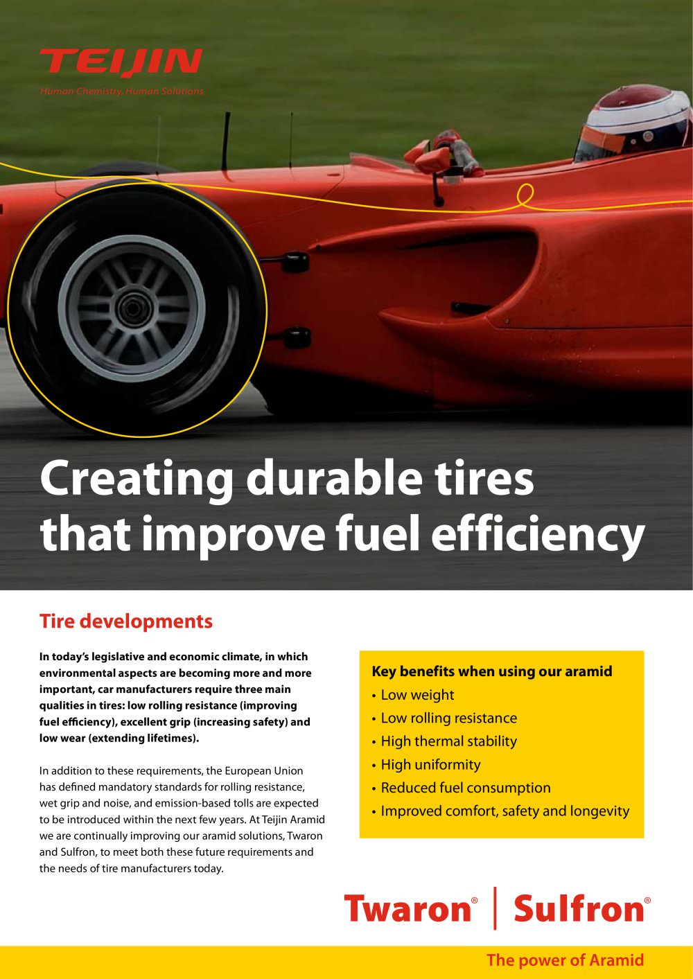 Teijin Aramid leaflet Tires - TEIJIN ARAMID