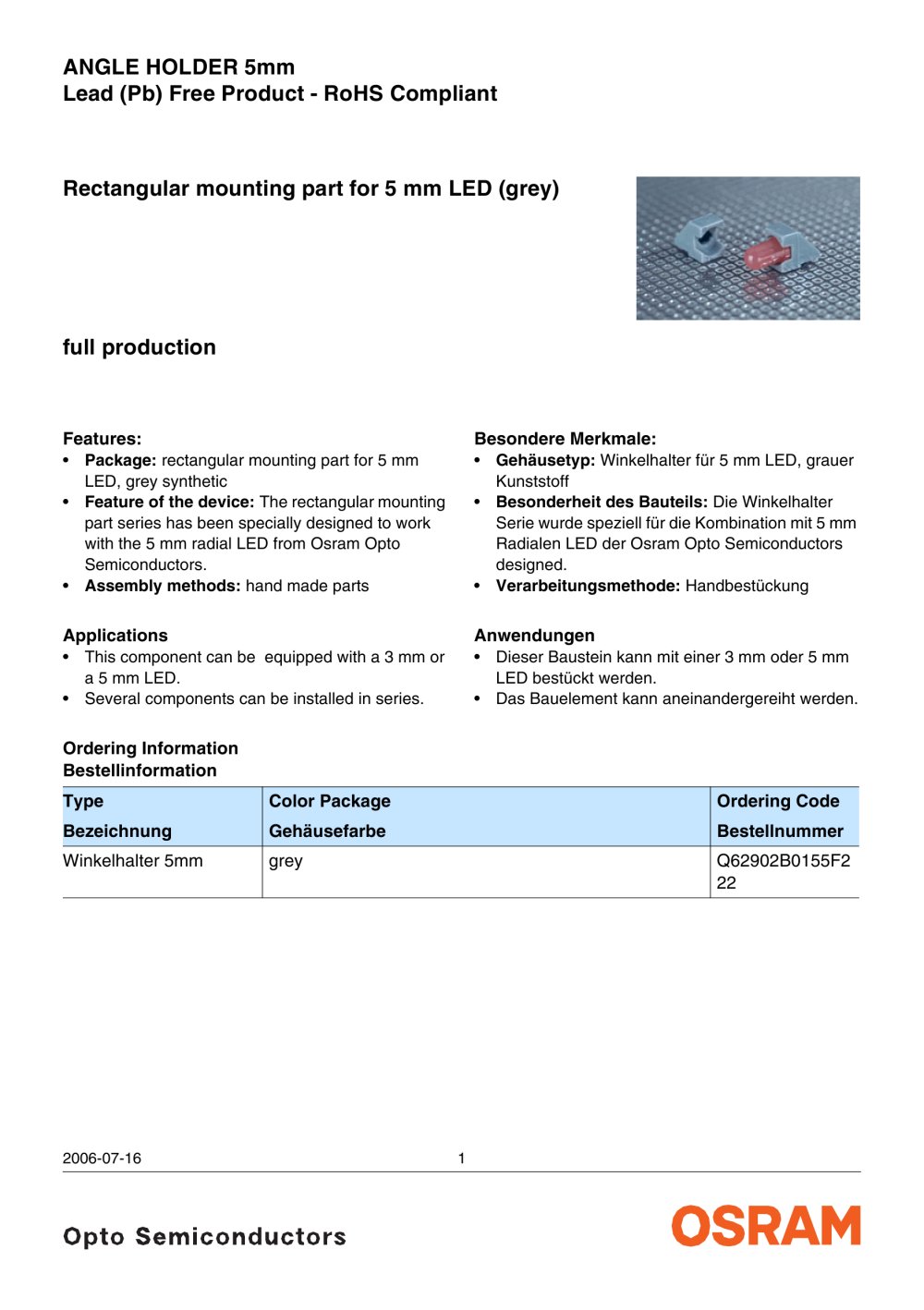 Enstackable clips - OSRAM Opto Semiconductors