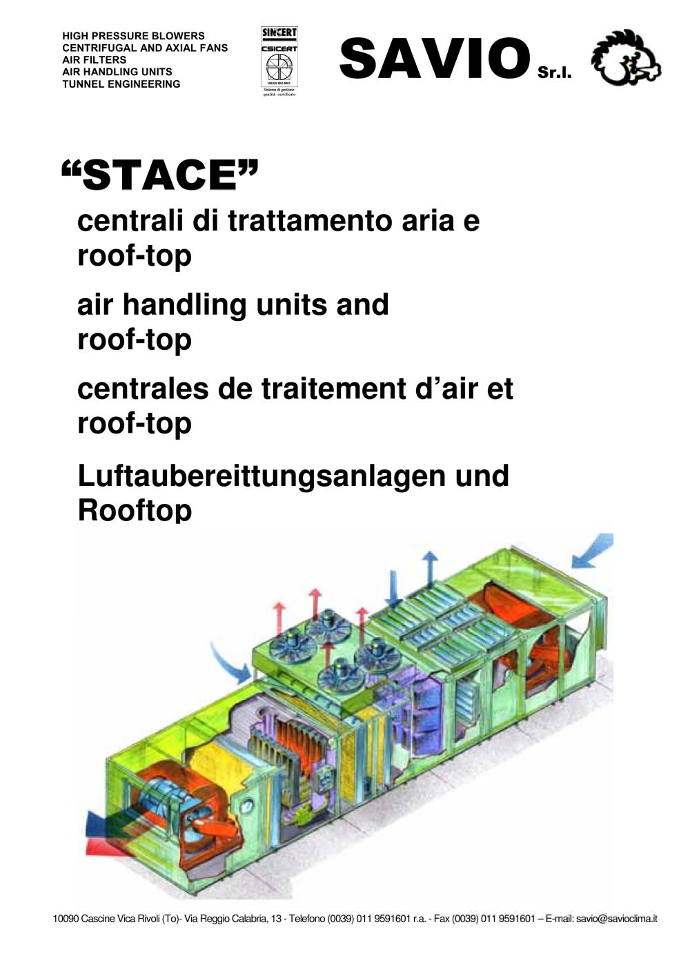 air handling units and roof-top - SAVIO