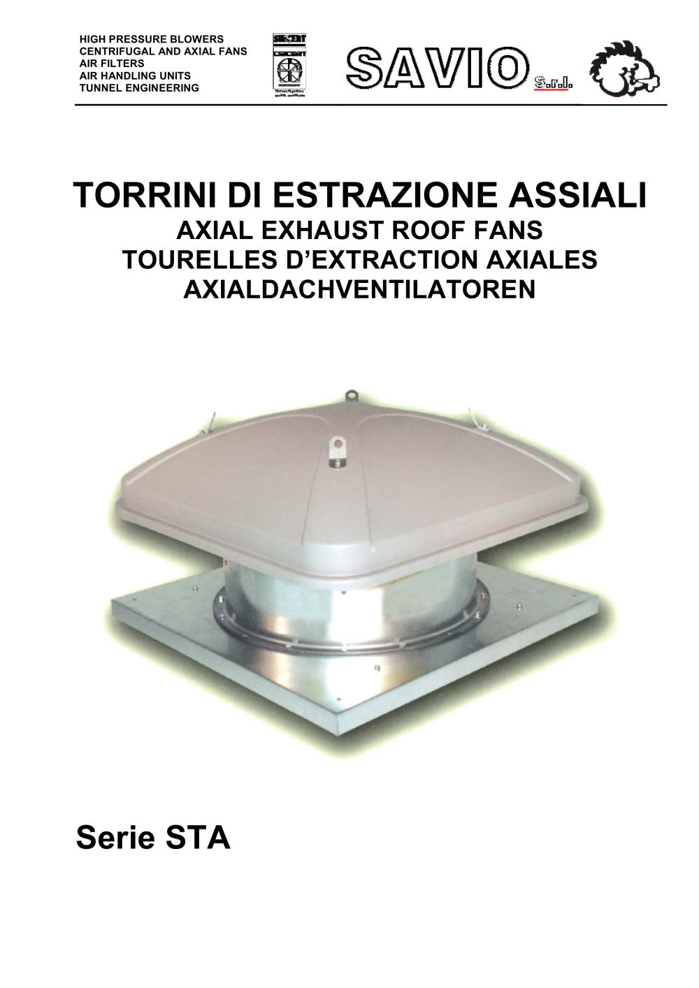 AXIAL EXHAUST ROOF FANS - SAVIO