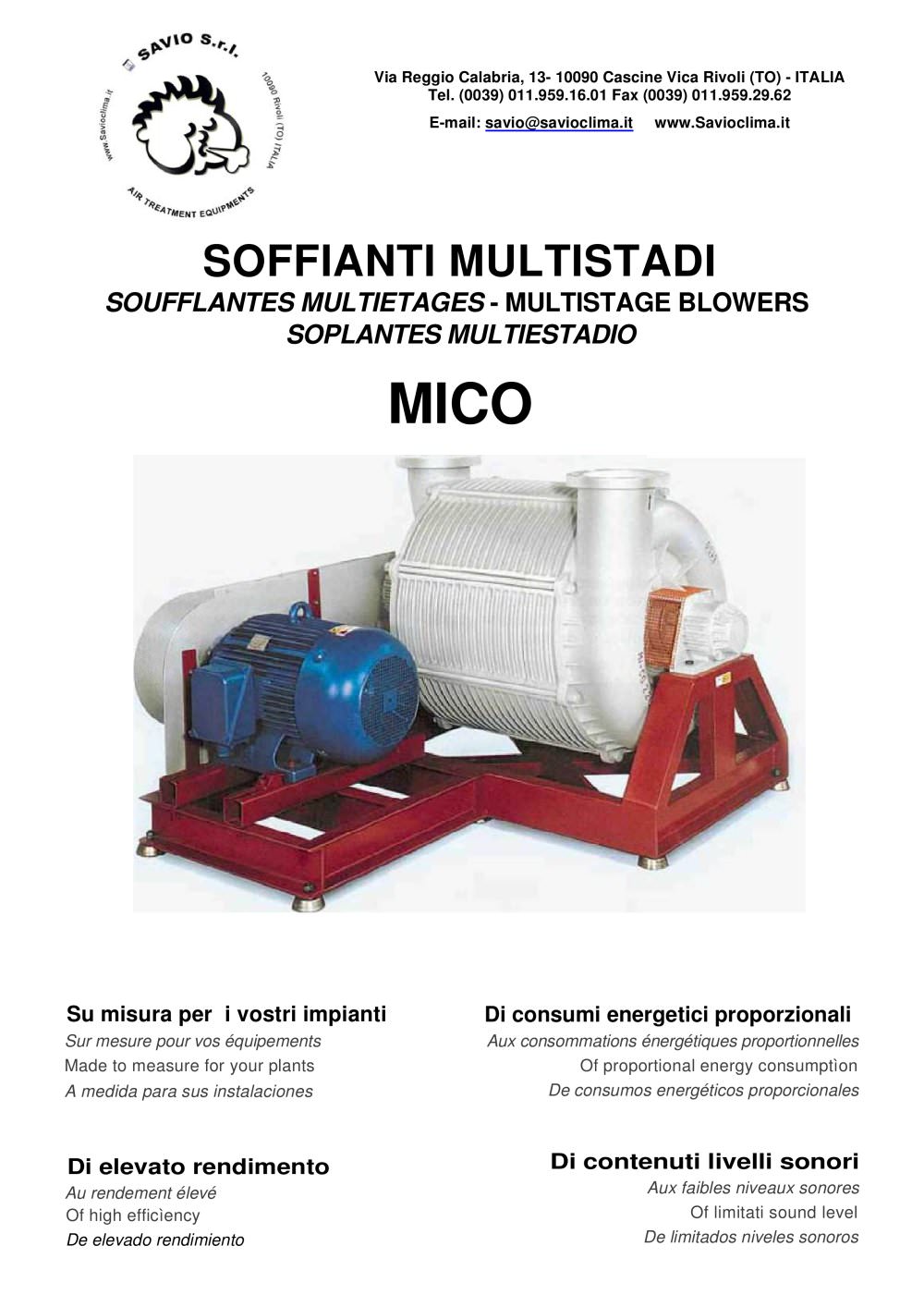 Multistage blower MICO - SAVIO
