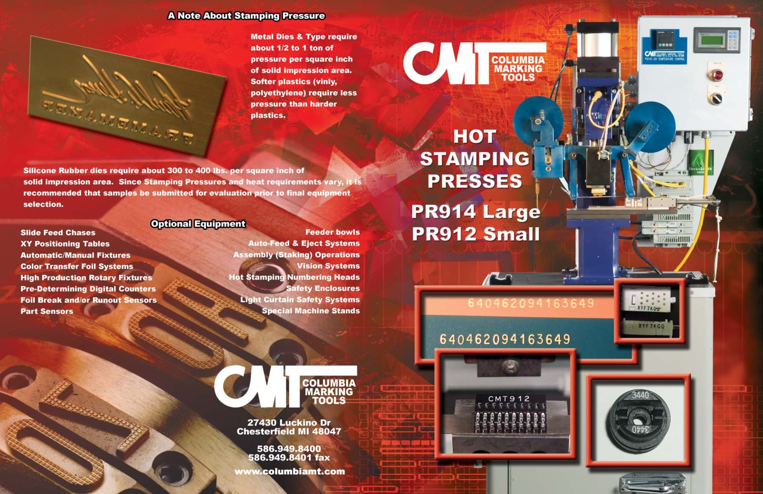 Hot Stamp Presses - Columbia Marking Tools