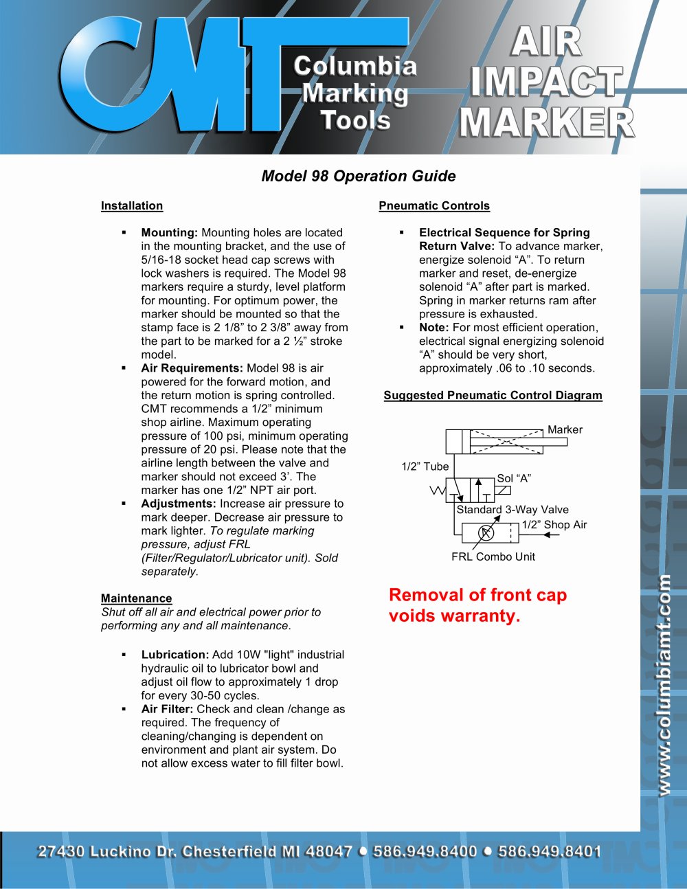 Columbia Marking Tools - 3922, 132374, 165077, 2762, 6314