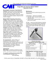 Single Blow Air Hammer Model 75/85AT Operation Guide