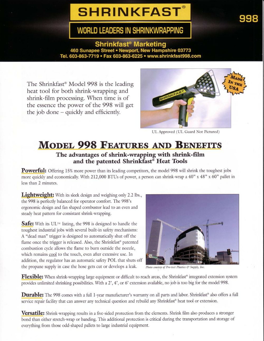 Shrinkfast Model 998 & 975 - SHRINKFAST