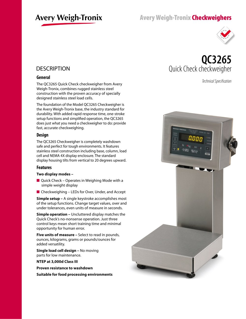 QC3265 - Avery Weigh-Tronix