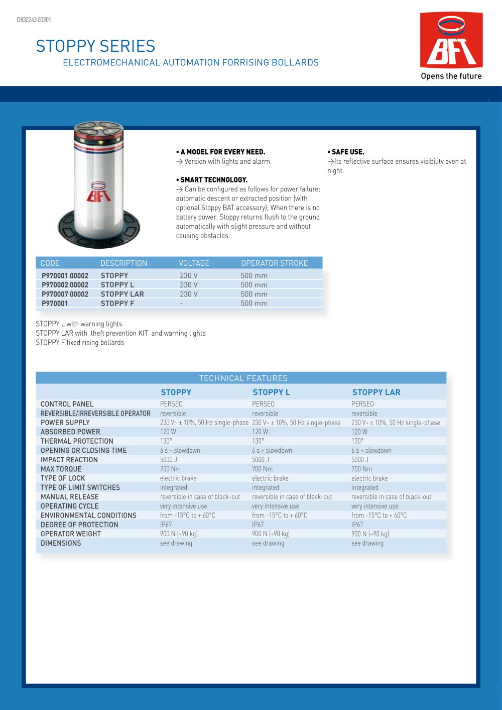 Rising bollards - BFT