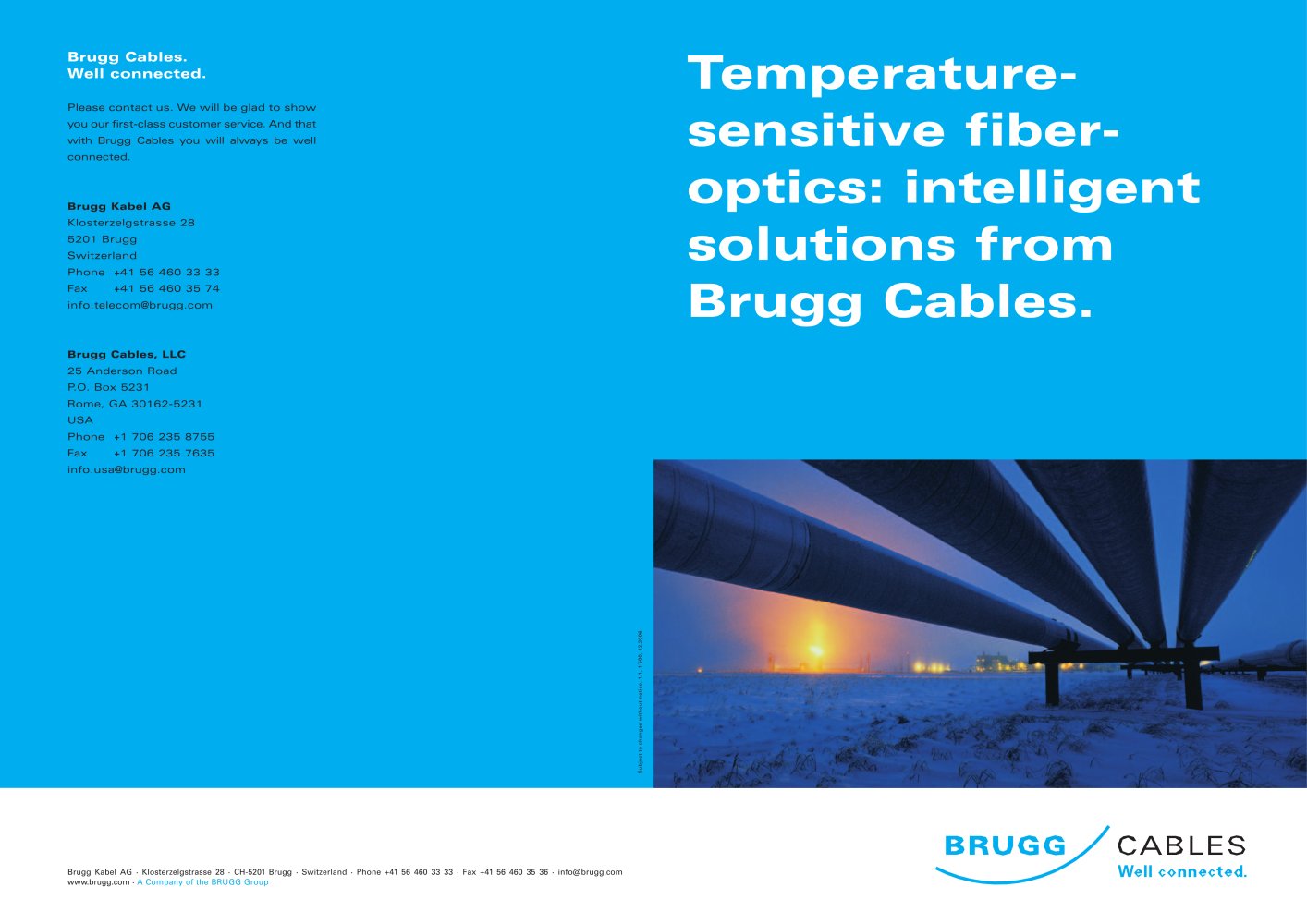 Temperature-sensitive fibre-optics - Brugg Kabel AG
