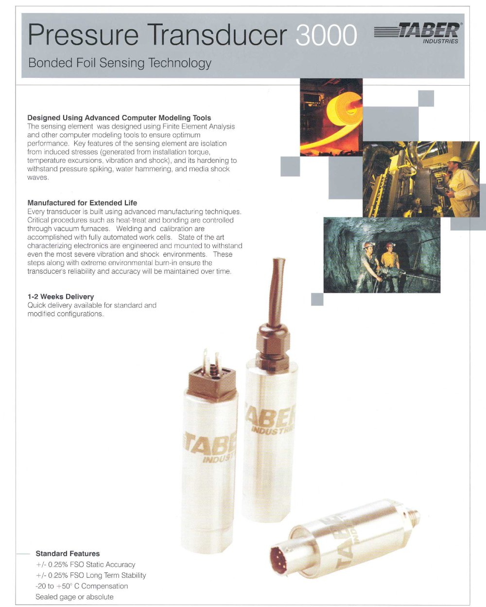 Discontinued Transducer Models Model 3000 - Taber Industries