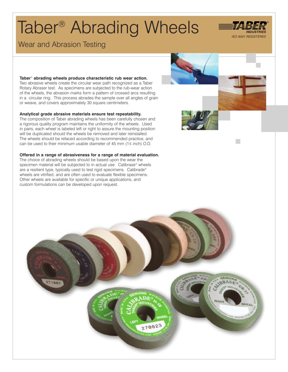 TABER Abrading Wheels (for Taber Abraser) - Taber Industries