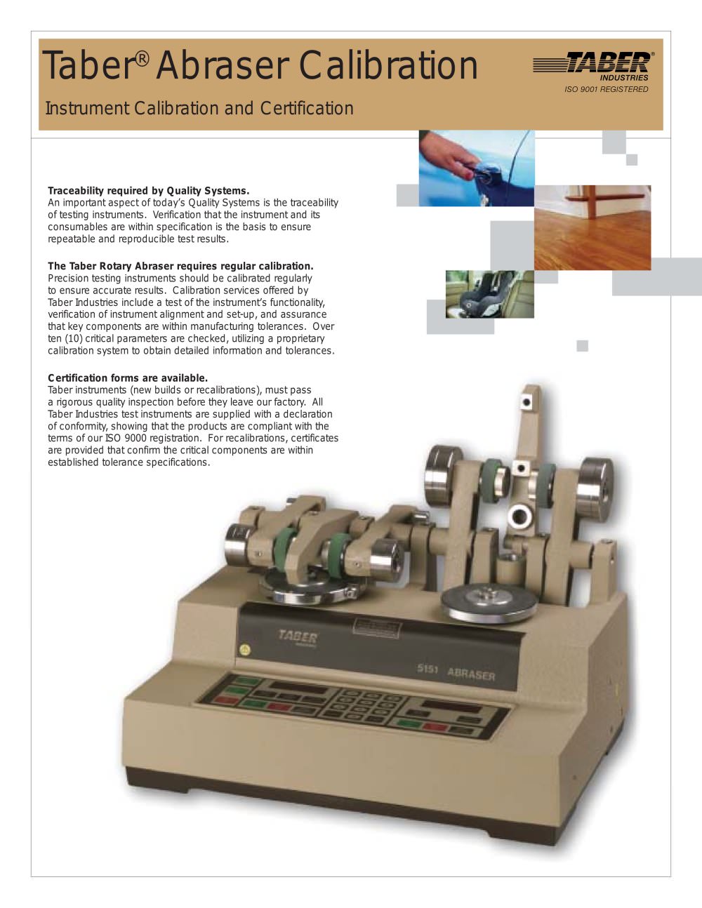 TABER Calibration (for Taber Abraser) - Taber Industries