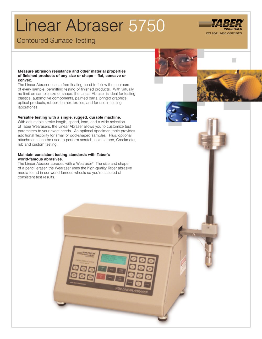 TABER Linear Abraser - Taber Industries