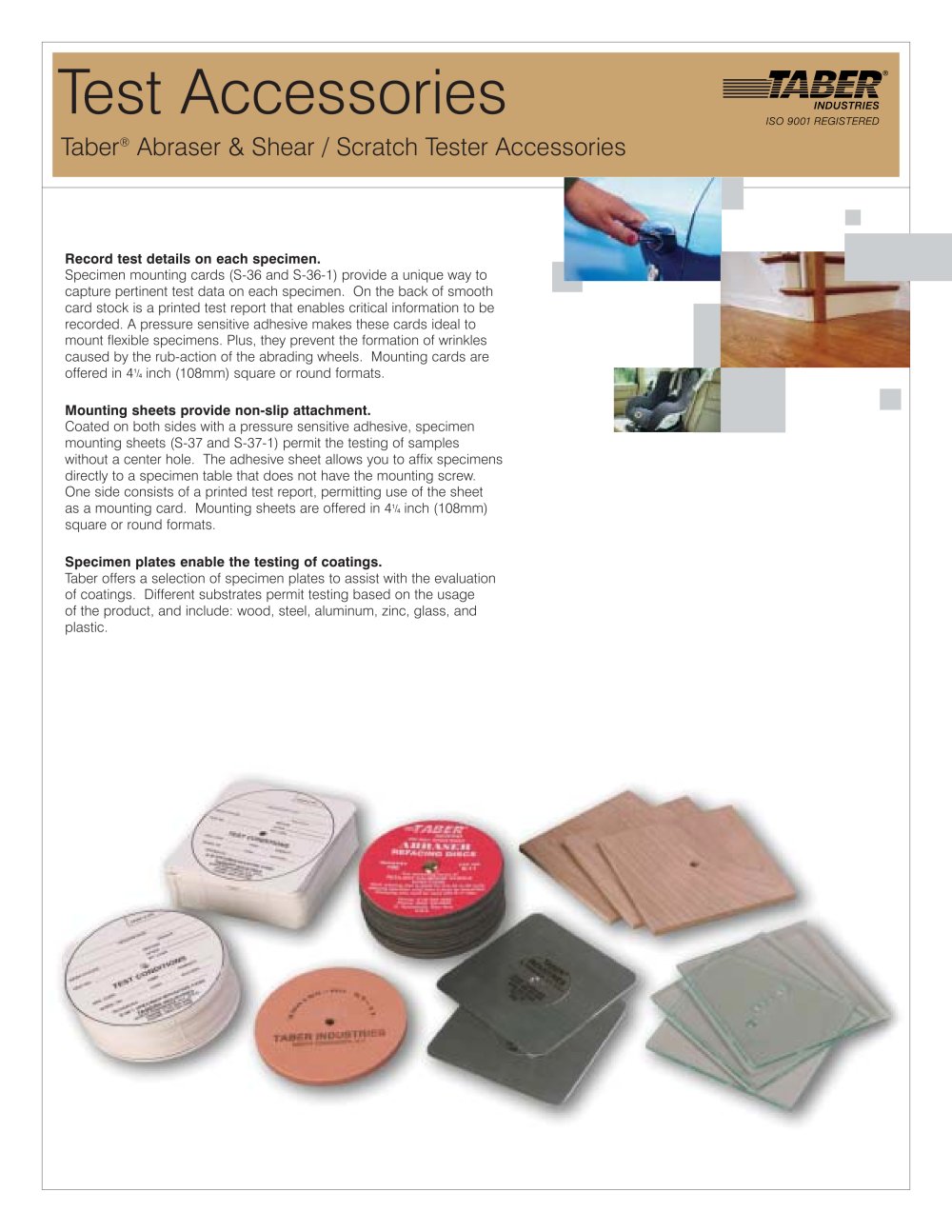 TABER Test Accessories (for Taber Abraser) - Taber Industries