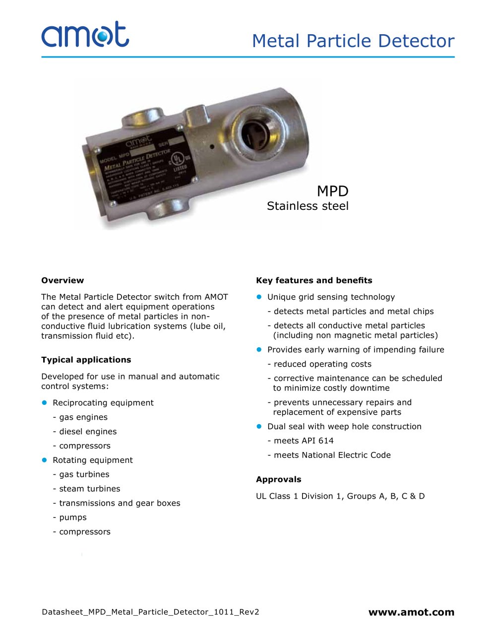 Metal Particle Detector - AMOT